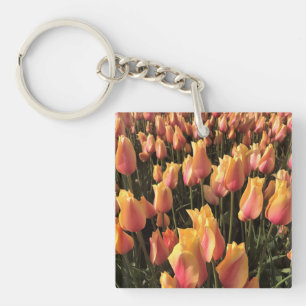 Llavero Tulipanes rosa y amarillo bonito