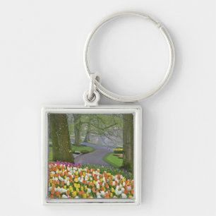 Llavero Tulipanes y carretera, Jardines Keukenhof, Lisse,