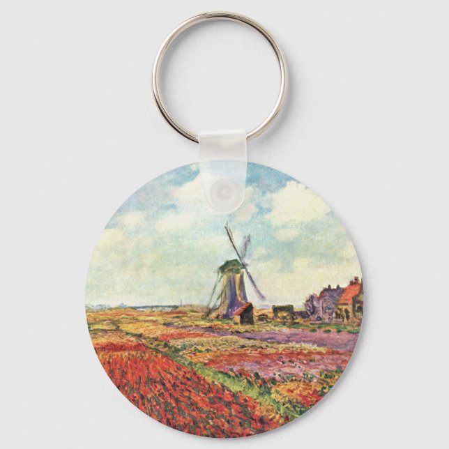 Llavero Tulips, De Holanda, Por Claude Monet (Anverso)