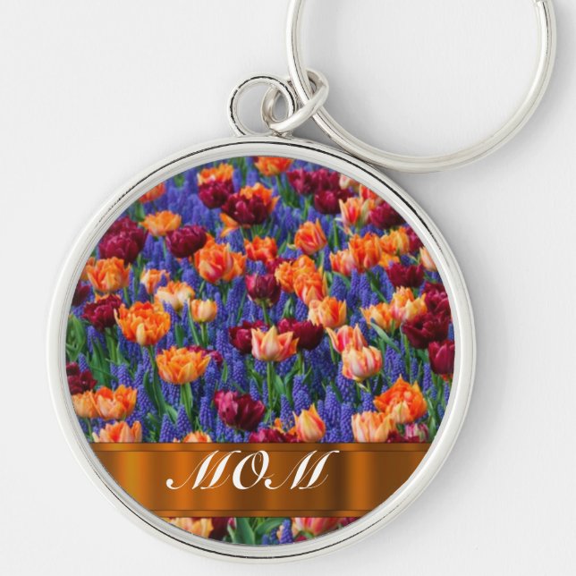 Llavero Tulips, mamá personalizada (Frente)
