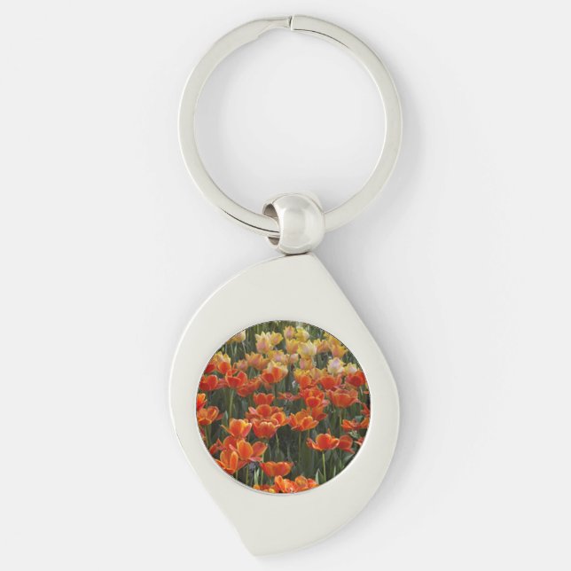 Llavero Tulips Round Metal Keychain (Anverso)