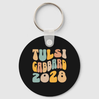 Llavero Tulsi Gabrd 2028 For President Wavy Groovy Electio