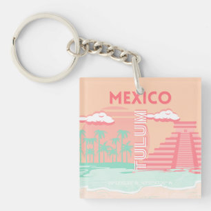 Llavero Tulum, México, arte de viajes