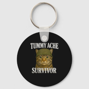 Llavero Tummy Ache Survivor Cat Meme Gracioso Gatito Regal