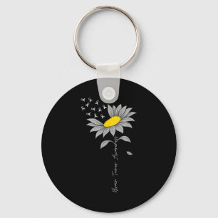 Llavero Tumor cerebral conciencia girasol cinta gris cereb