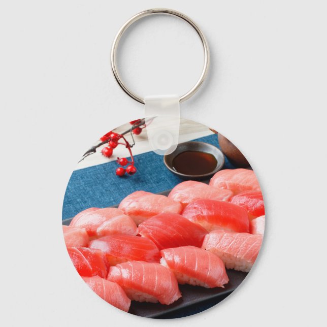 Llavero "Tuna Lover's Sushi Keychain – Taste of Japan" (Anverso)