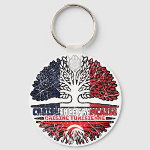 Llavero Túnez: Árbol de Francia tunecina con bandera