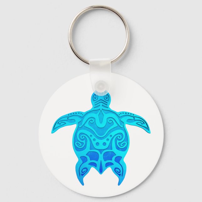 Llavero Turba tribal azul (Anverso)
