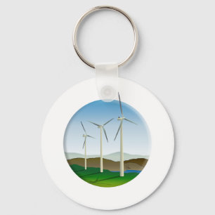 Llavero Turbina eólica de energía verde