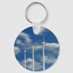 Llavero Turbina eólica de energía verde