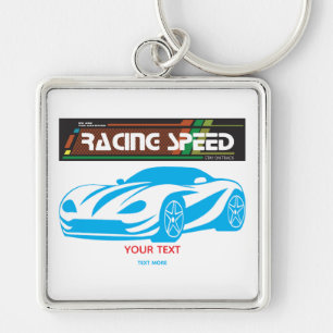 Llavero Turbo Racing Speed Car – Arte de Auto de Rendimien