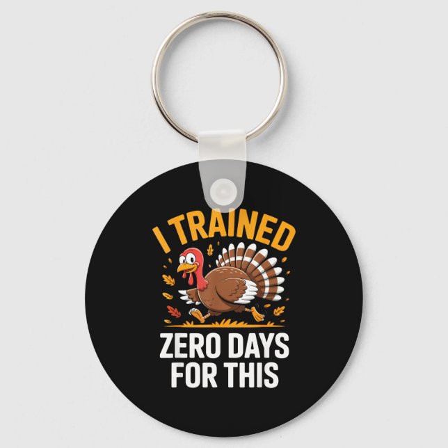 Llavero Turkey Trot Thanksgiving Running I Trained Zero Da (Anverso)