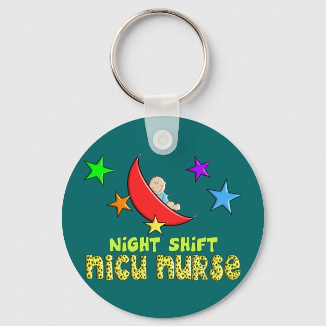 Llavero Turno nocturno NICU NURSE Regalos (Anverso)