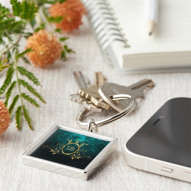 Llavero Turquesa personalizada de Damasco Real (Lado)