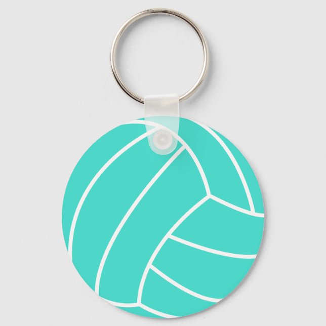 Llavero Turquesa; voleibol verde azul (Anverso)