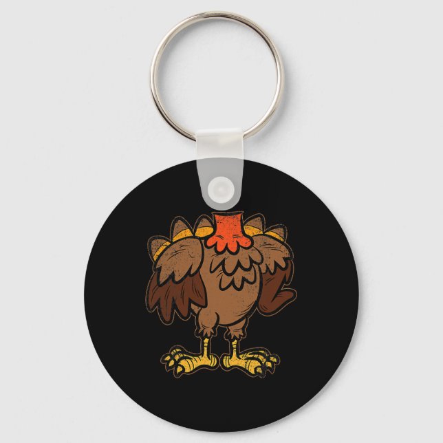 Llavero Turquía Body Costume Funny Día de Acción de Gracia (Anverso)