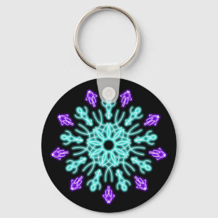 Llavero Turquiose and purple neon flower