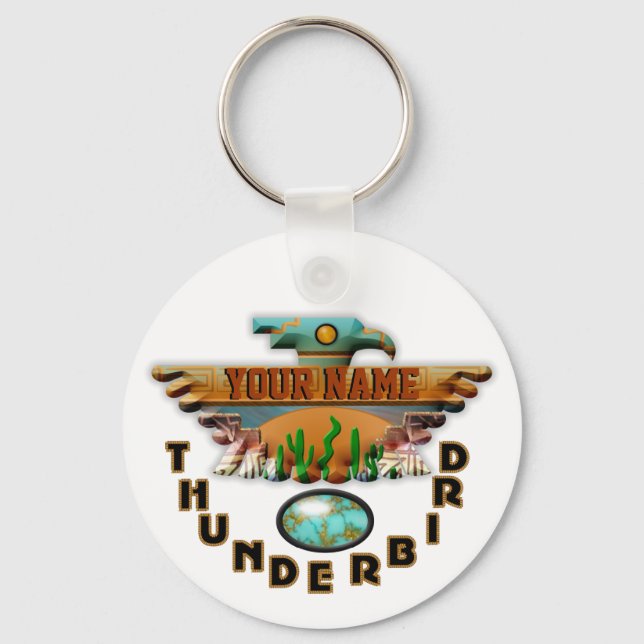 Llavero Turquoise Thunderbird (Anverso)