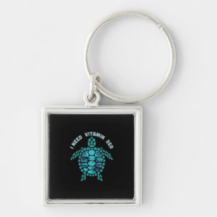 Llavero Turtle Lover Necesito Vitamina Mar