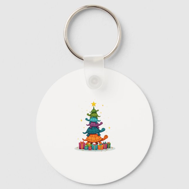 Llavero Turtle Tree Christmas Tree Adorable Turtle Christm (Anverso)