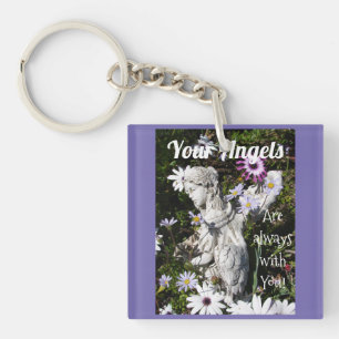 Llavero Tus ángeles siempre están contigo Ángel Floral