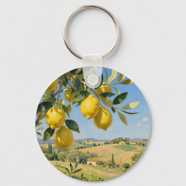 Llavero Tuscan Lemon Tree Landscape (Anverso)