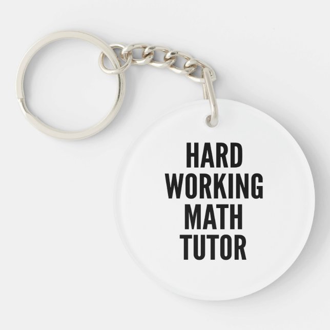 Llavero Tutor de matemáticas de trabajo duro (Frente)