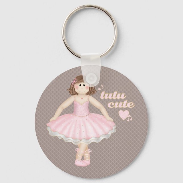 Llavero Tutu Cute (Brunette) - Keychain (Anverso)
