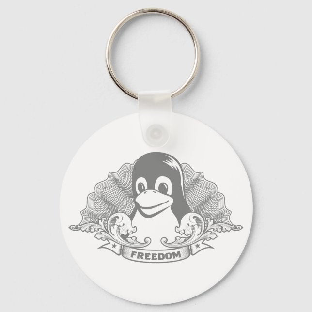 Llavero Tux Penguin - (Linux, Open Source, Copyleft, FSF) (Anverso)