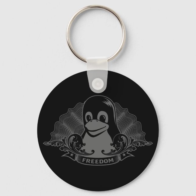 Llavero Tux Penguin - (Linux, Open Source, Copyleft, FSF) (Anverso)