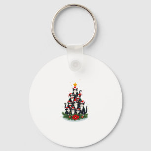 Llavero Tuxedo Cat Árbol de Navidad Tuxedo Cat Luces Xmas 