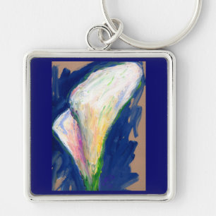 Llavero Tuxedo Cuff Lily Flores Pintando Keychain de Arte