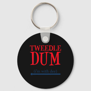Llavero Tweedle Dum estoy con Dee - Pareja perezosa Hallow