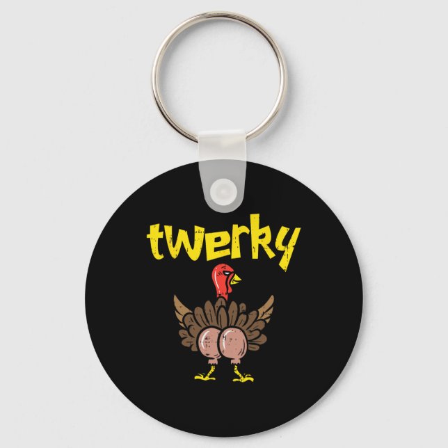 Llavero Twerky Turkey Butt Fun Thankding Twerk Dance Pu (Anverso)