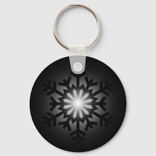 Llavero Twinkling Black Snowflake (Anverso)
