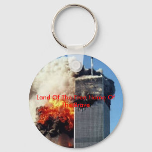 Llavero twintower, tierra del hogar libre del valiente