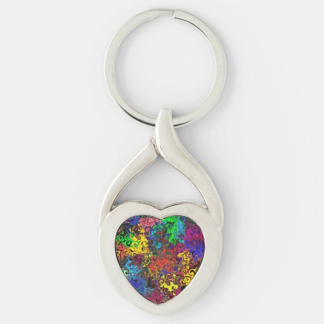 Llavero Twirlers de color abstracto / (Anverso)
