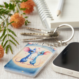 Llavero Two Hearts, One Love – Wedding Mice.