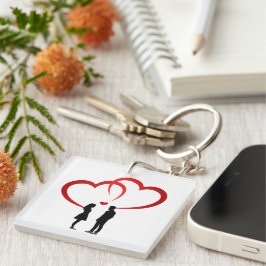 Llavero Two In Love Acrylic Keychain