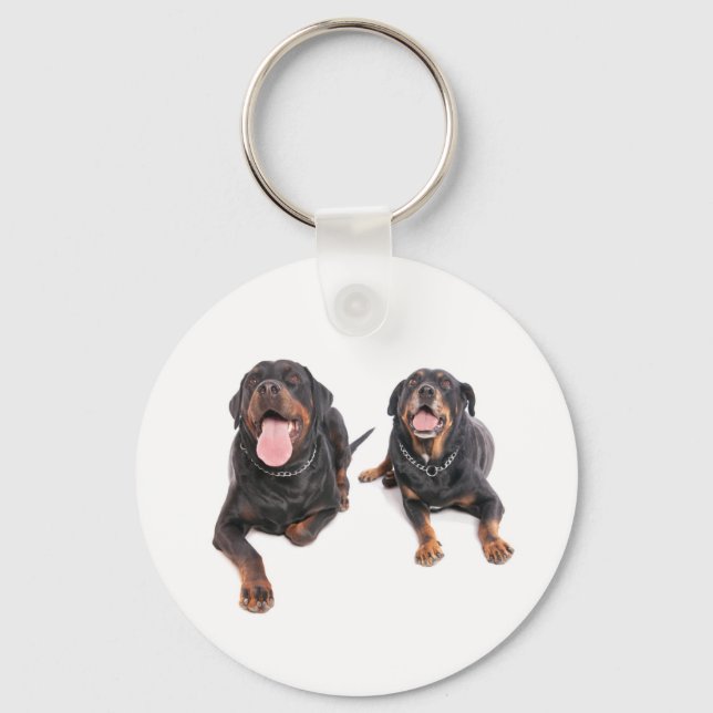 Llavero two rottweilers, (Anverso)