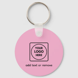Llavero Two Sided Logo QR Code Blush Pink Keychains