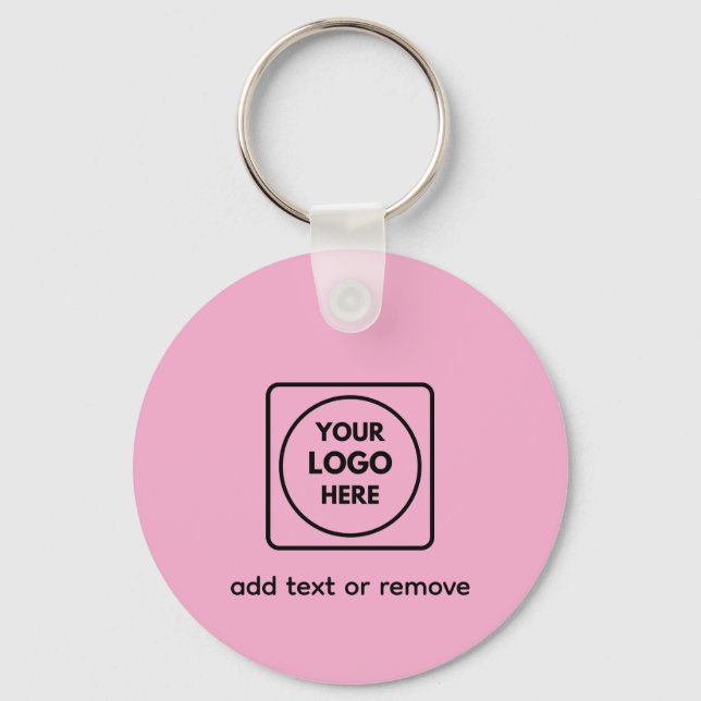 Llavero Two Sided Logo QR Code Blush Pink Keychains (Anverso)