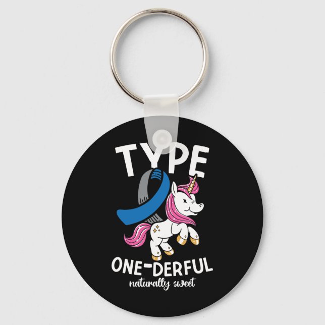 Llavero Type One Derful Naturalmente Dulce Diabetes  (Anverso)
