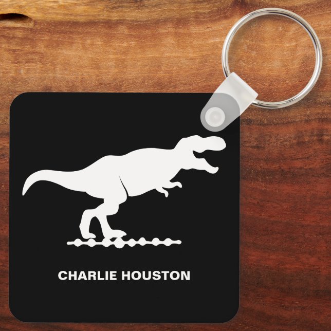 Llavero Tyrannosaurus Dinosaur Silhouette Keychain (Reverso )