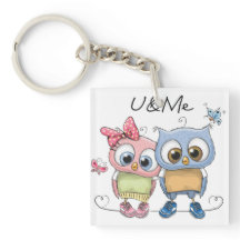 U & Me Best Friends Owl Keychain - Sweet Woodland