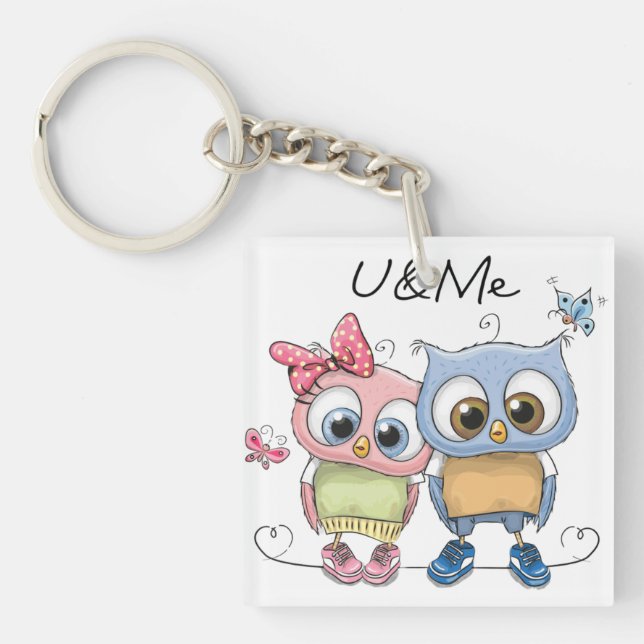 Llavero U & Me Best Friends Owl Keychain - Sweet Woodland  (Frente)