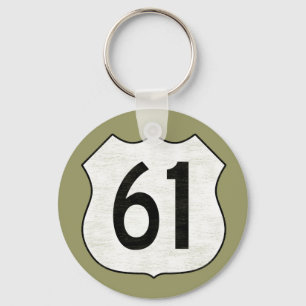 Llavero U.S. Highway 61 Route Sign