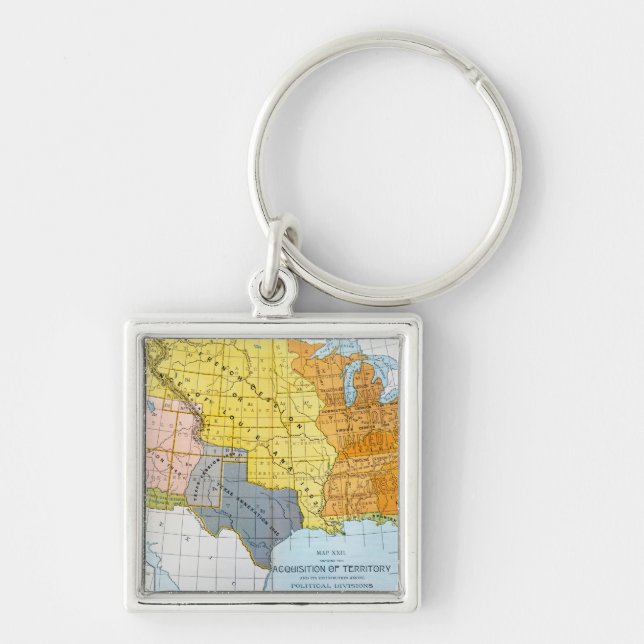LLAVERO U.S. MAPA, 1776-1884 (Frente)