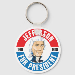 Llavero U.S. Presidentes Campaign Keychain: #3 Jefferson