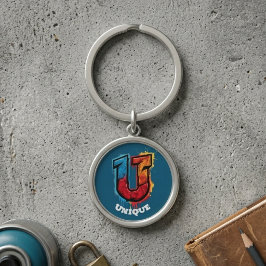 Llavero "U" Tienes el Estilo: Monograma de Grafiti Persona